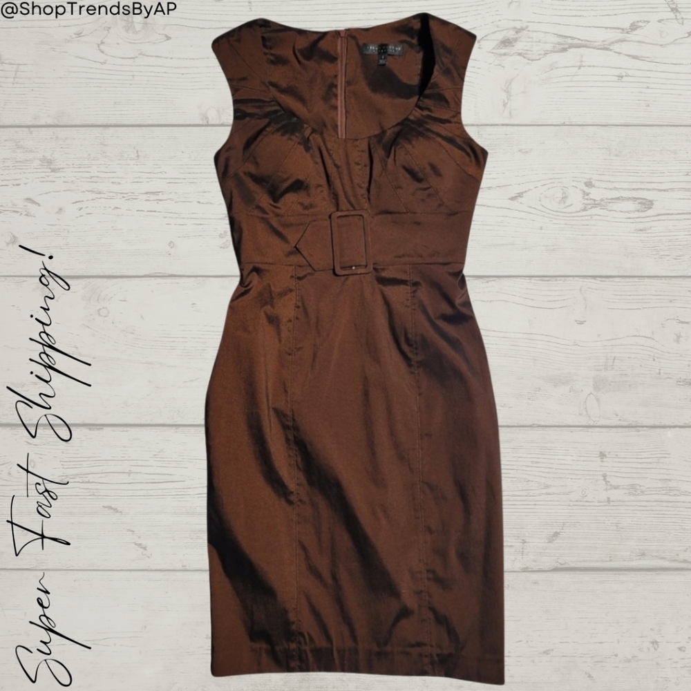 Aidan Mattox Bronze Sheath Dress